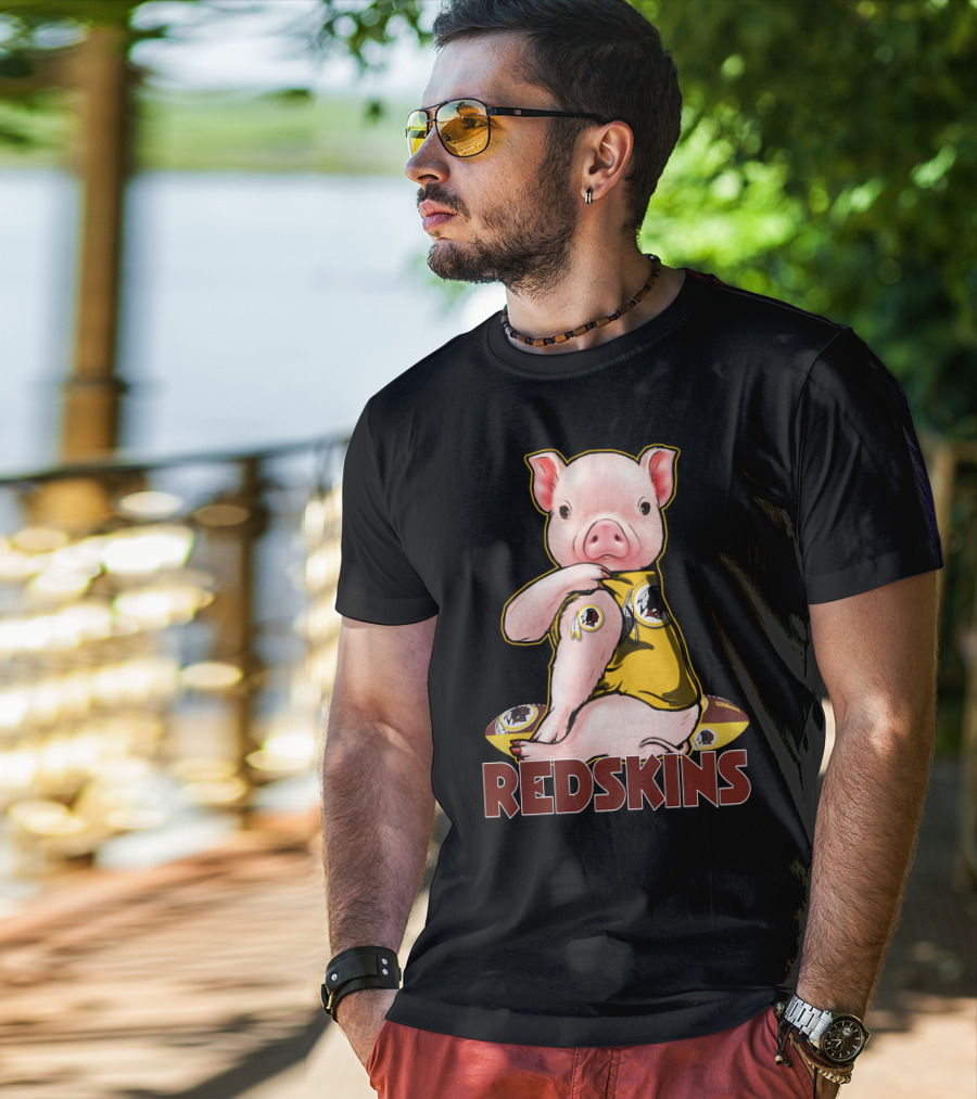 Pig Redskins Football Team T-Shirt