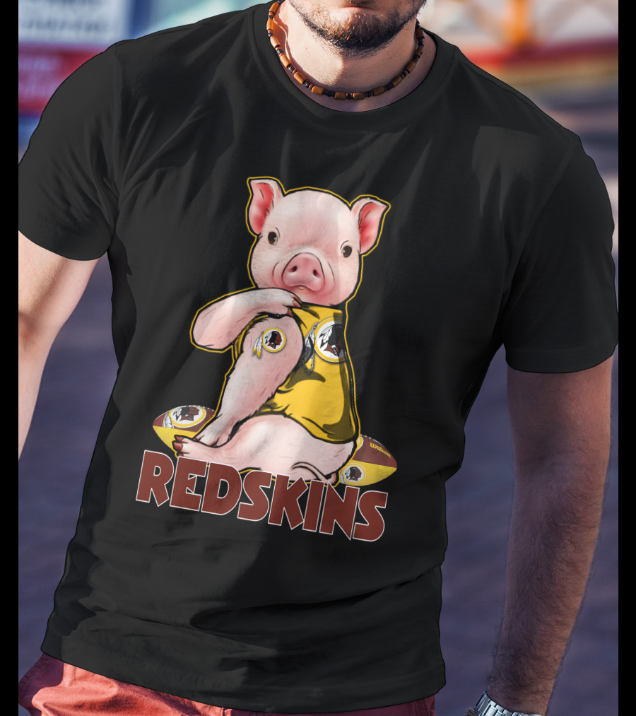 Pig Redskins Football Team T-Shirt
