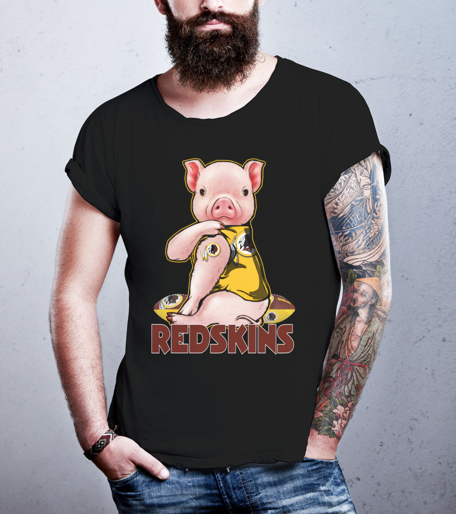 Pig Redskins Football Team T-Shirt