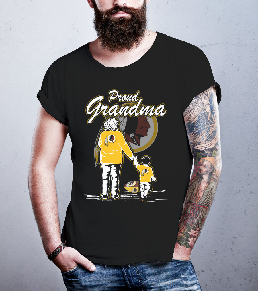 Proud Grandma Washington Redskins Football Family Heritage T-Shirt