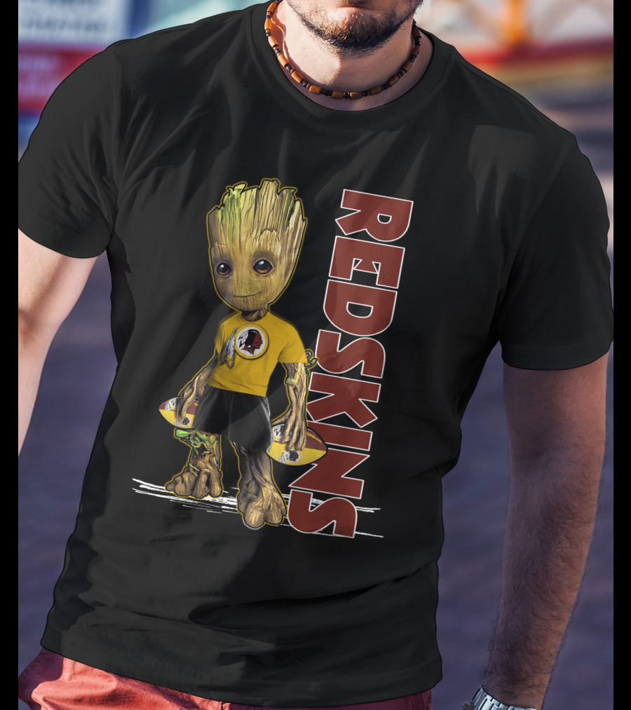 Groot V1 Washington Redskins Football Character T-Shirt