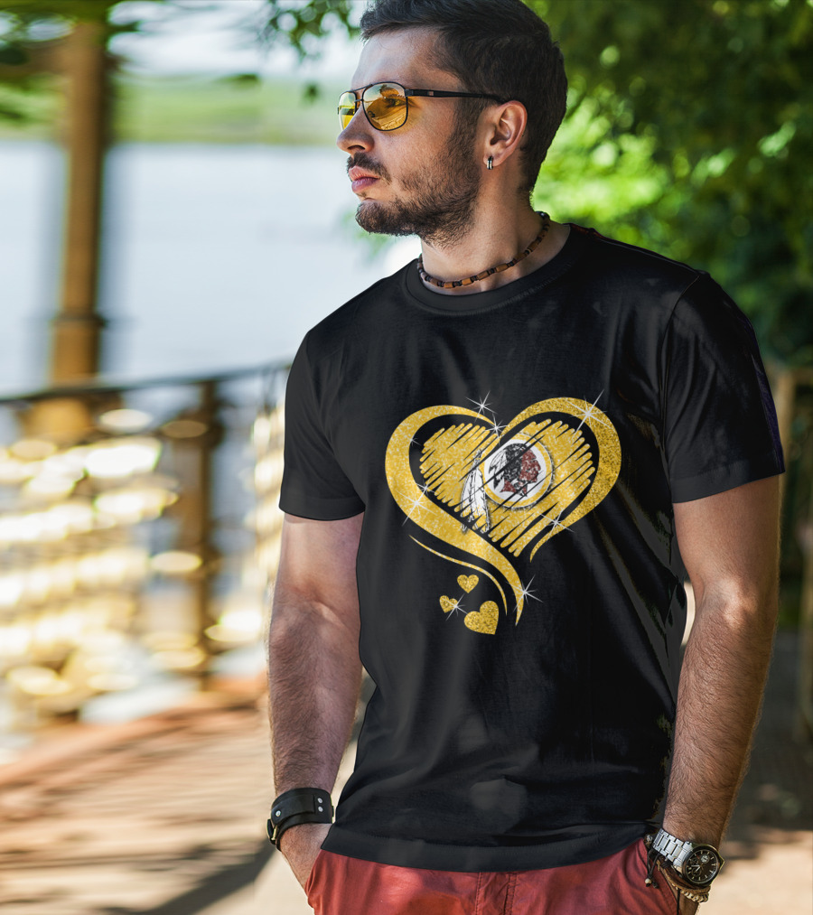 Heart Diamond Washington Redskins T-Shirt
