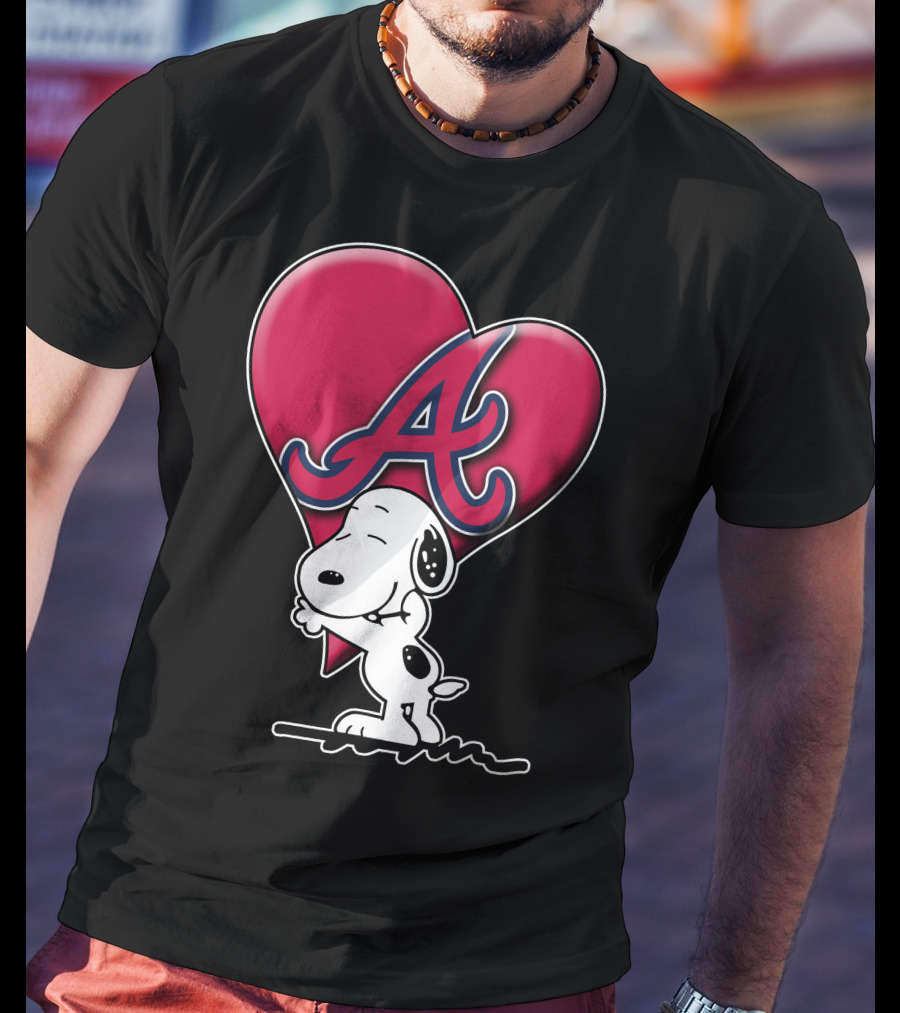 Snoopy Heart Atlanta Braves T-Shirt