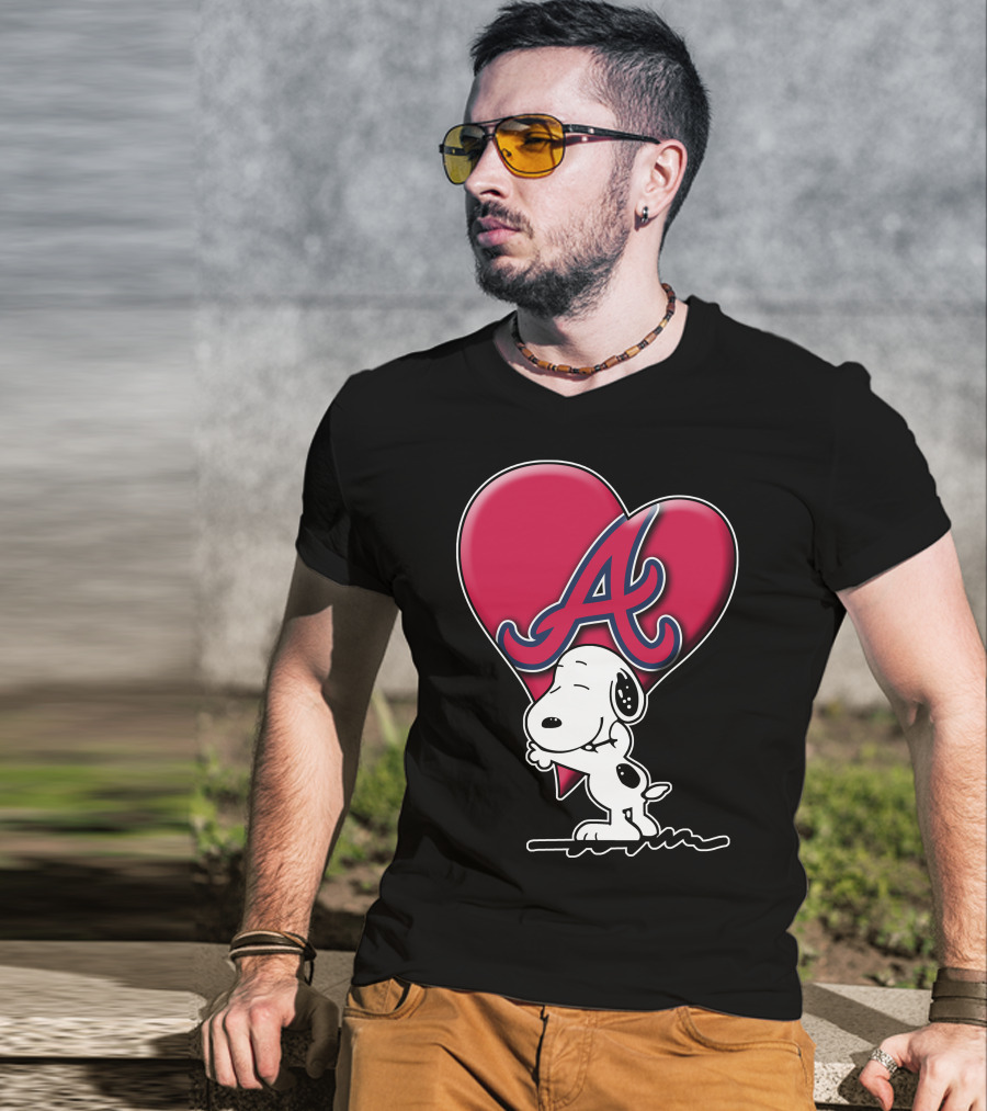 Snoopy Heart Atlanta Braves T-Shirt