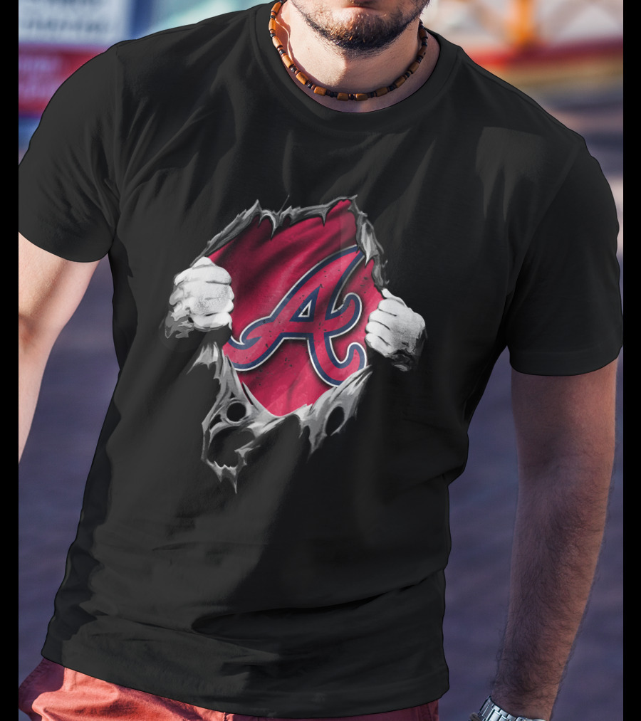 Torn V2 Atlanta Braves A Logo T-Shirt