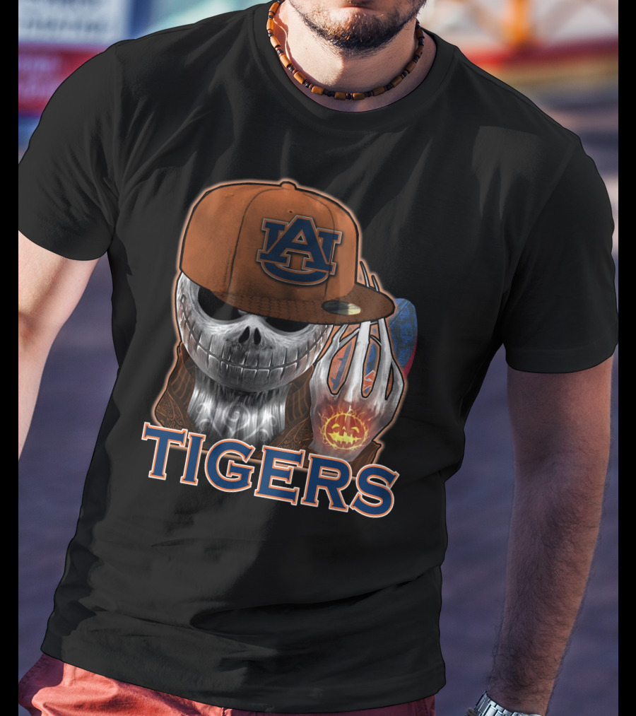 Jackskull Auburn Tigers Halloween Spirit T-Shirt