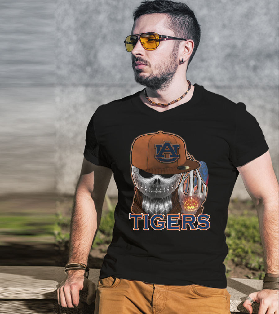 Jackskull Auburn Tigers Halloween Spirit T-Shirt