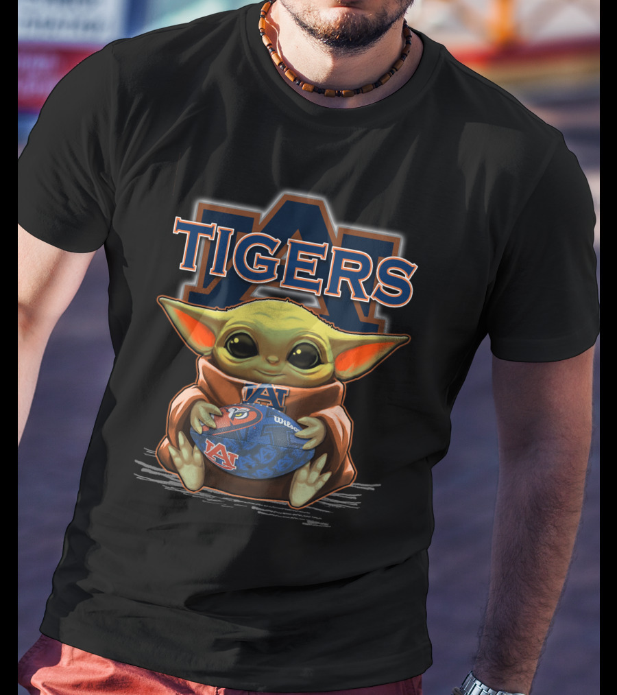 Auburn Tigers Yoda Football Fan T-Shirt