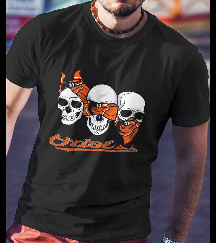 Orioles Three Skull Bandana T-Shirt