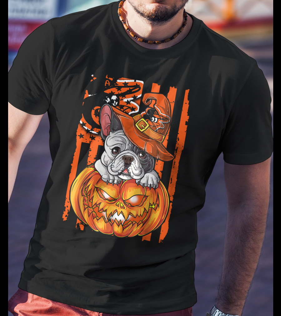 Hlw Bulldog Halloween Baltimore Orioles Jack-o'-Lantern T-Shirt