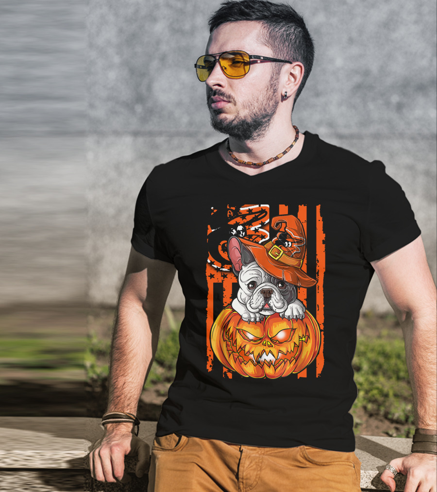 Hlw Bulldog Halloween Baltimore Orioles Jack-o'-Lantern T-Shirt