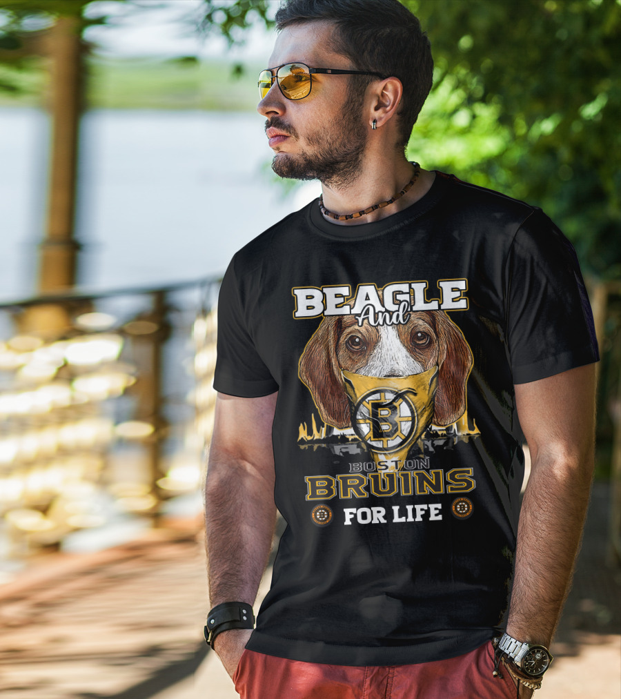 Beagle And Boston Bruins For Life T-Shirt