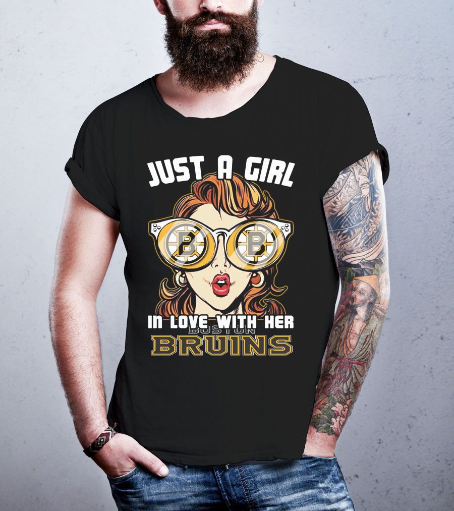 Just A Girl In Love With Her Boston Bruins T-Shirt