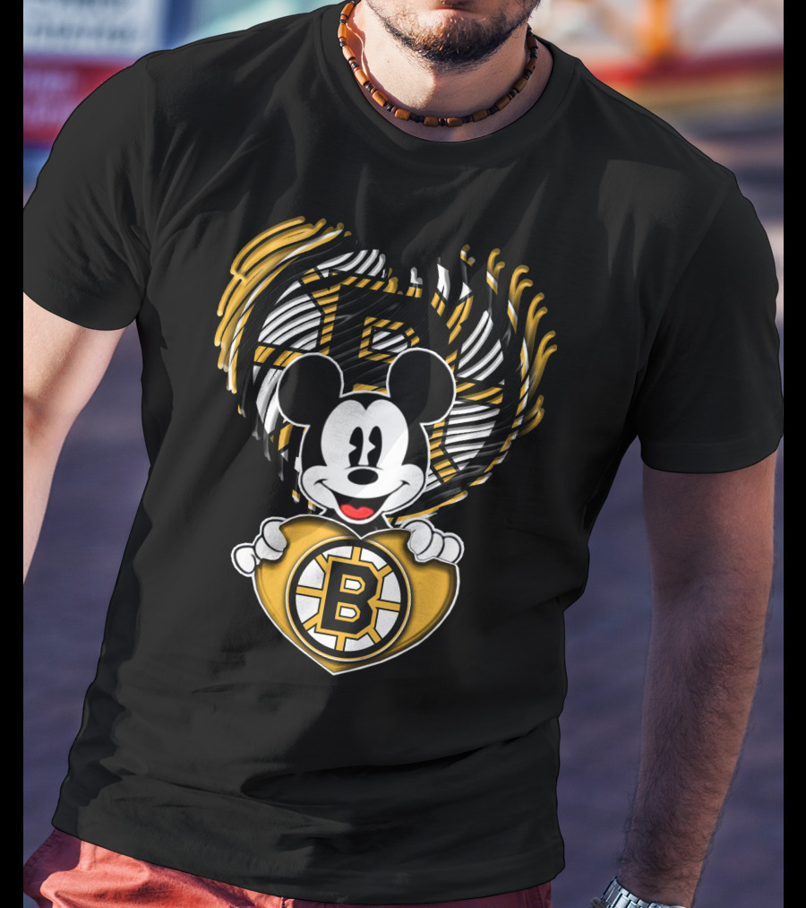 Mick Heart Boston Bruins T-Shirt