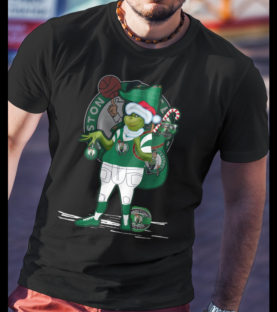 Grinchxmas Boston Celtics Holiday T-Shirt
