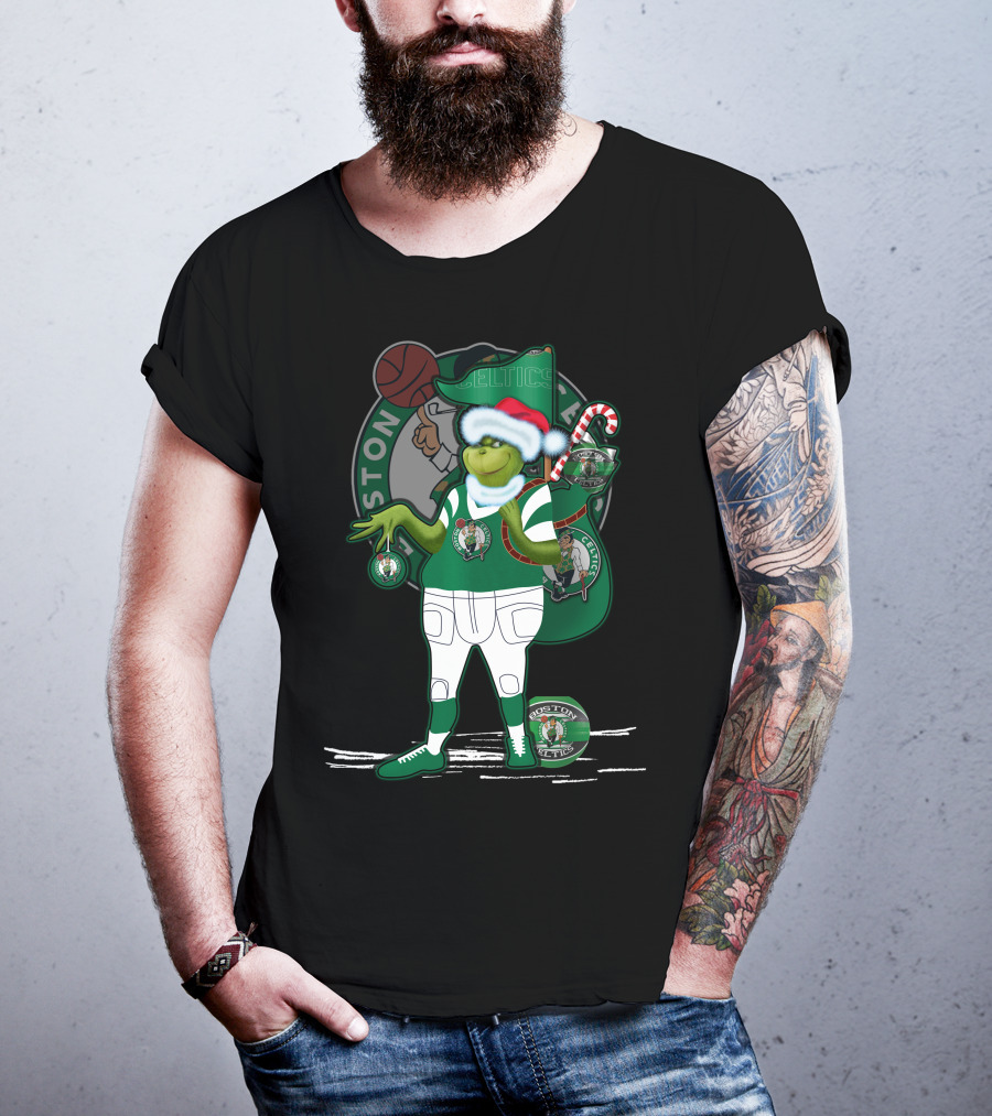Grinchxmas Boston Celtics Holiday T-Shirt