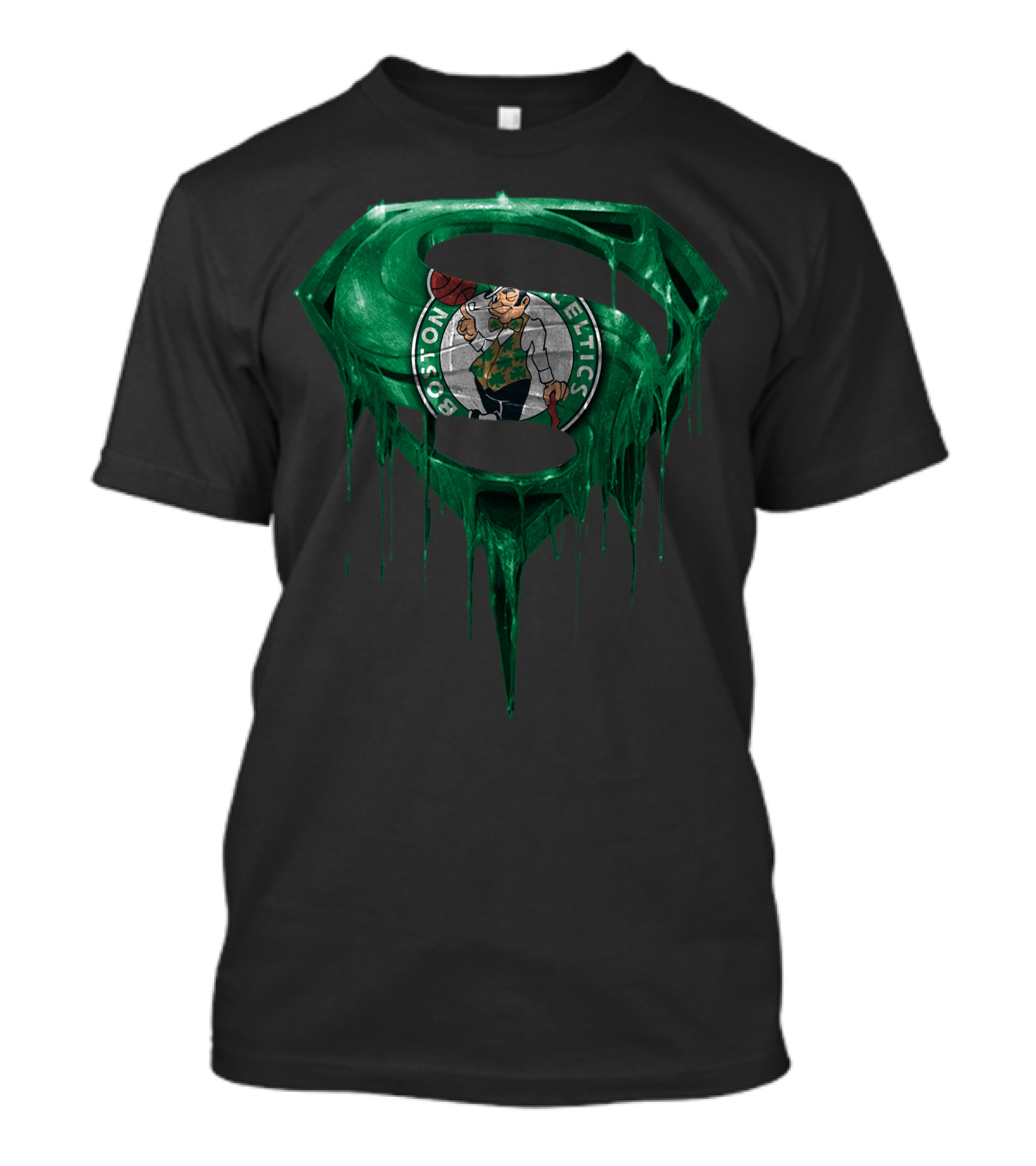 Boston Celtics Superman Logo Melting Spm T-Shirt