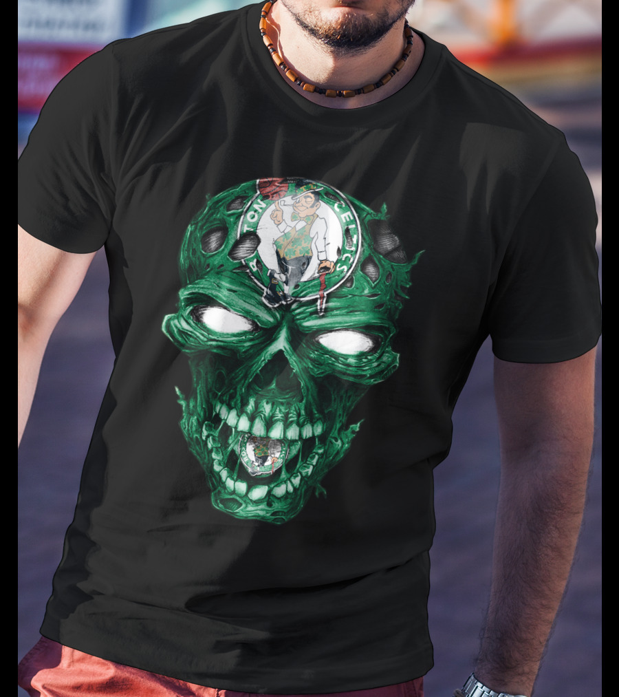 Boston Celtics Skull Green Monster T-Shirt