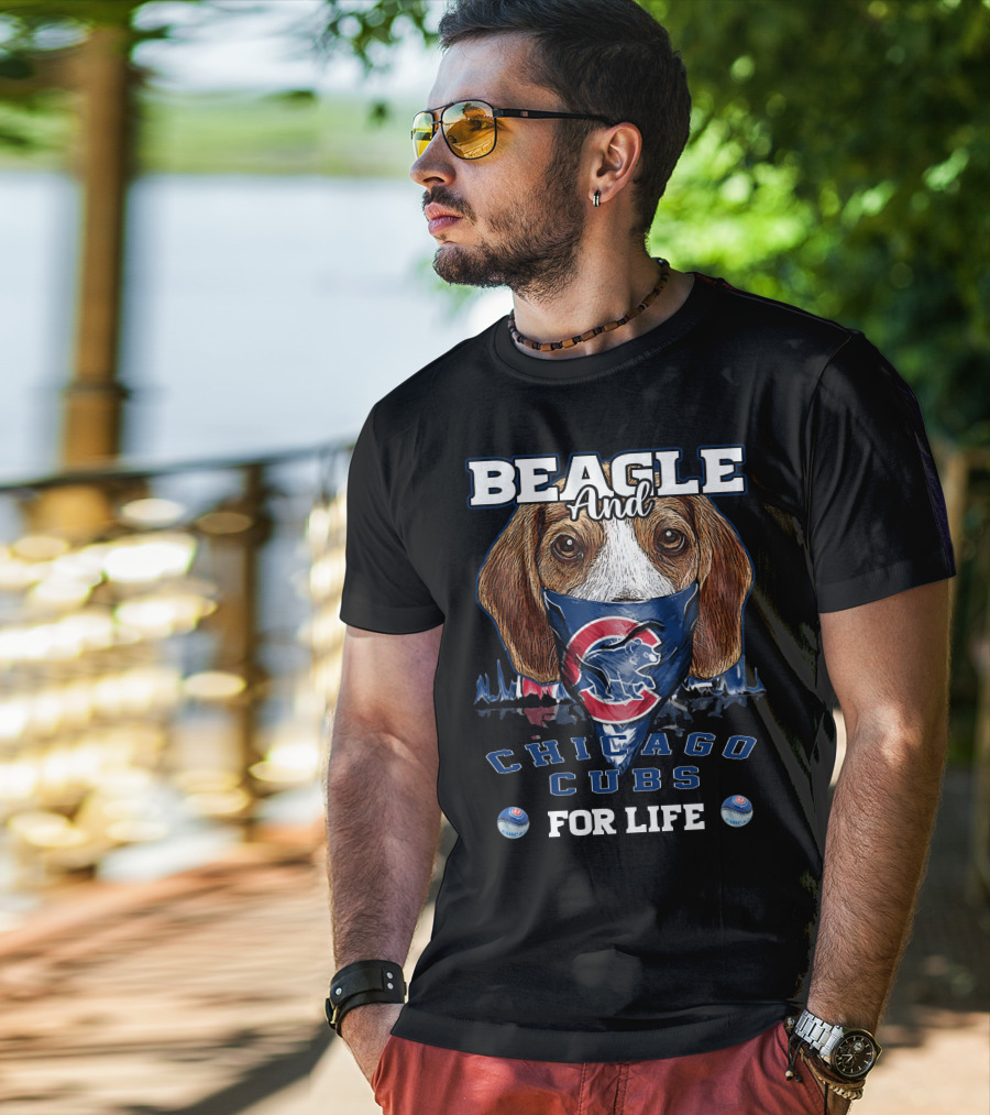 Beagle And Chicago Cubs For Life T-Shirt