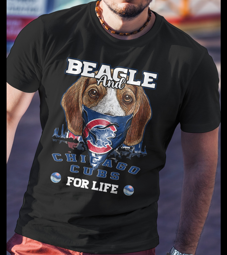 Beagle And Chicago Cubs For Life T-Shirt