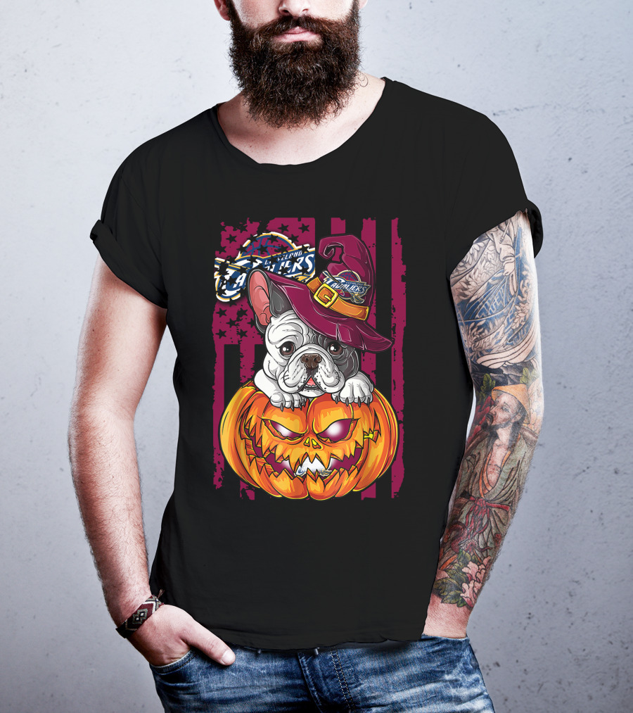 Cleveland Cavaliers Halloween Bulldog Pumpkin Wizard T-Shirt