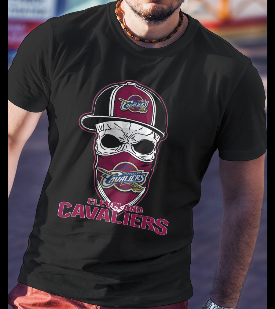 Cleveland Cavaliers Skull Hat Logo With Cavs T-Shirt