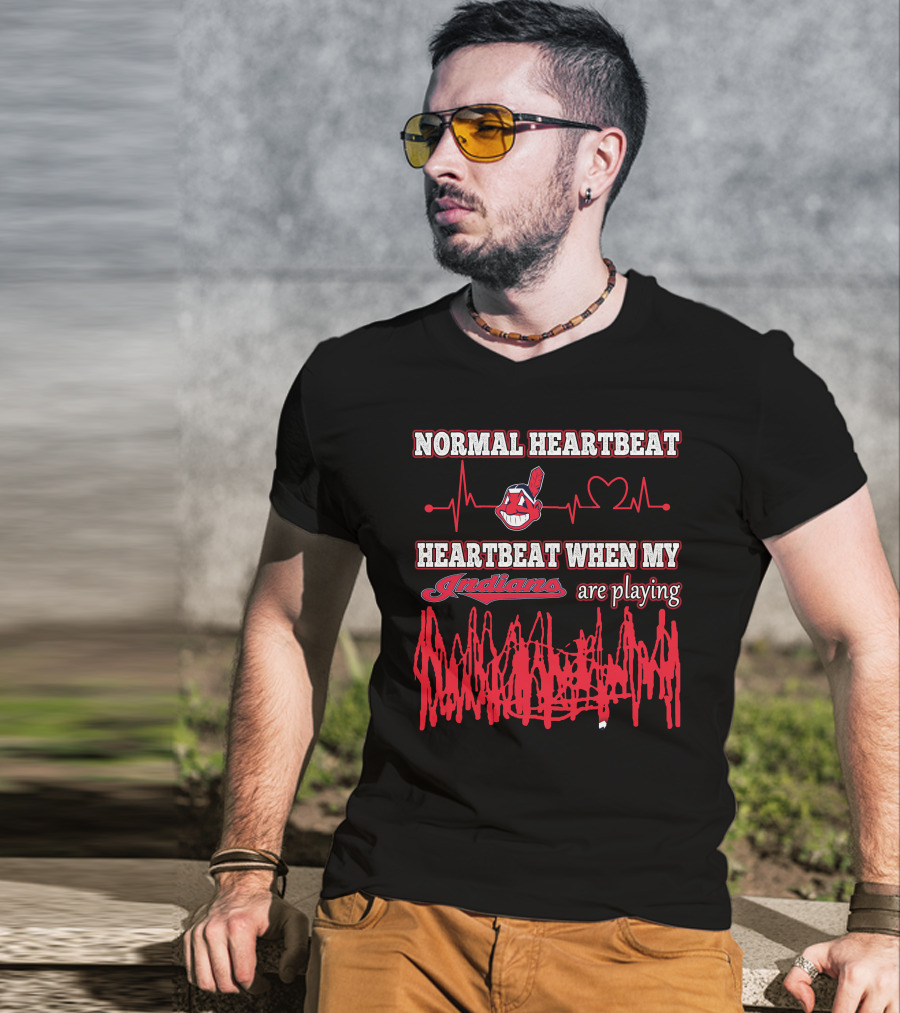 Normal Heartbeat Heartbeat When My Indians Are Playing T-Shirt