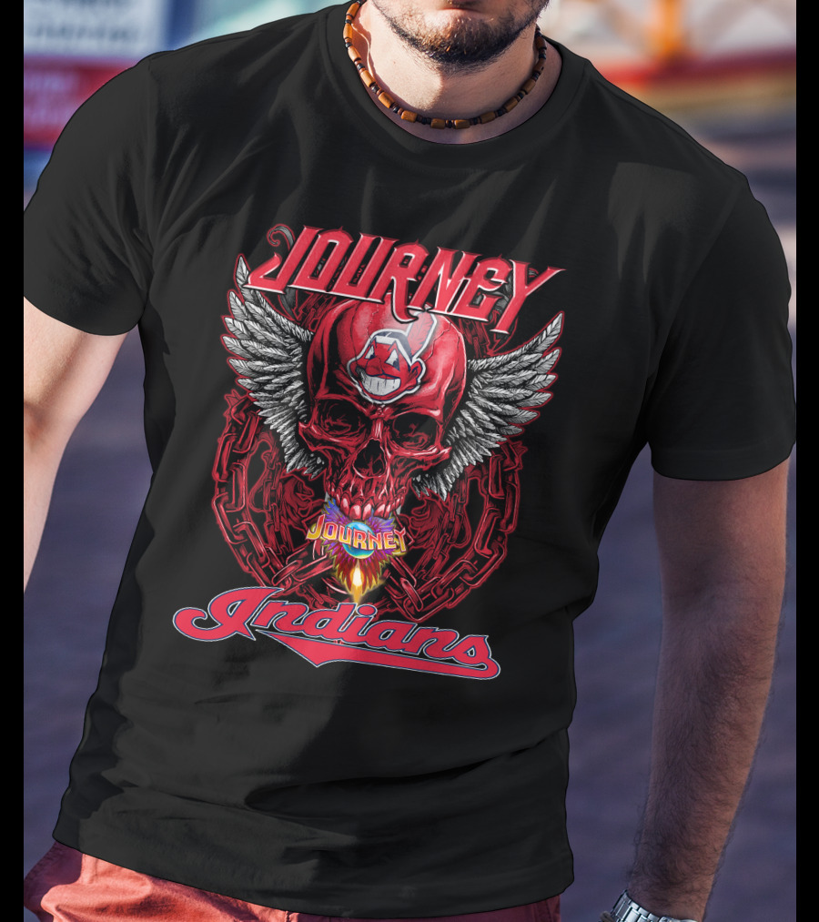 Journey Indians Skull Winged T-Shirt