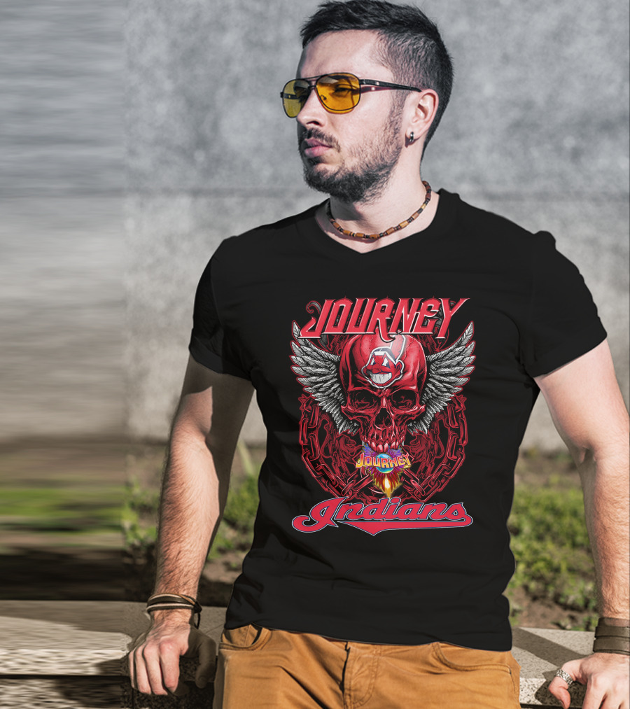 Journey Indians Skull Winged T-Shirt