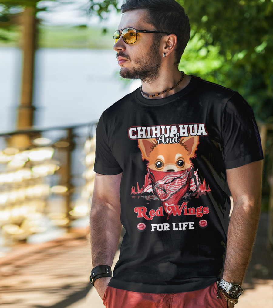 Chihuahua And Red Wings For Life T-Shirt