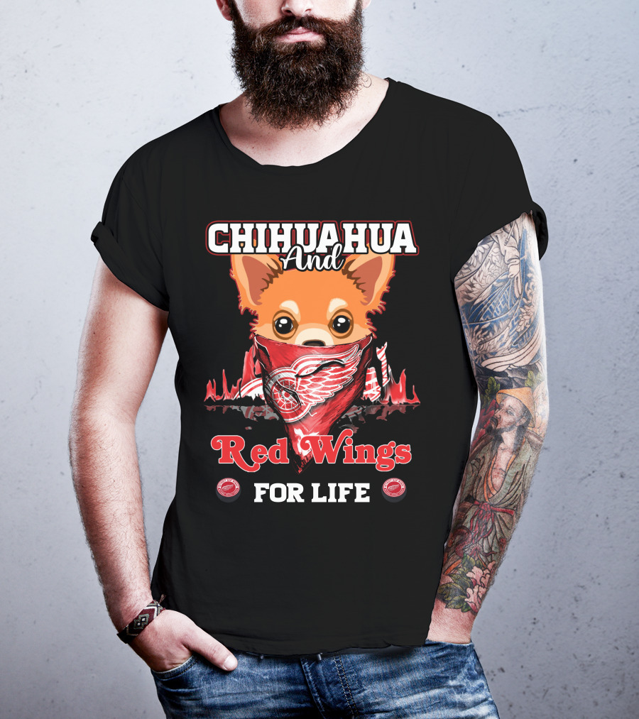 Chihuahua And Red Wings For Life T-Shirt