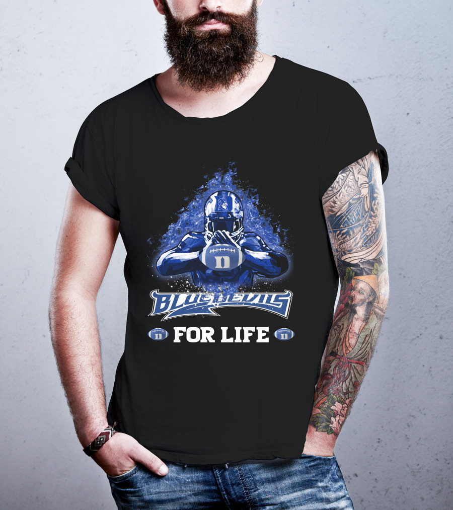Blue Devils Football Duke For Life T-Shirt