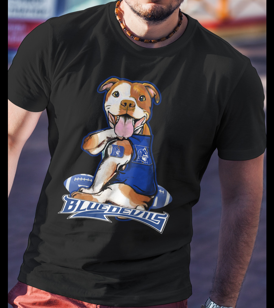 Pittbull Blue Devils Football Mascot T-Shirt