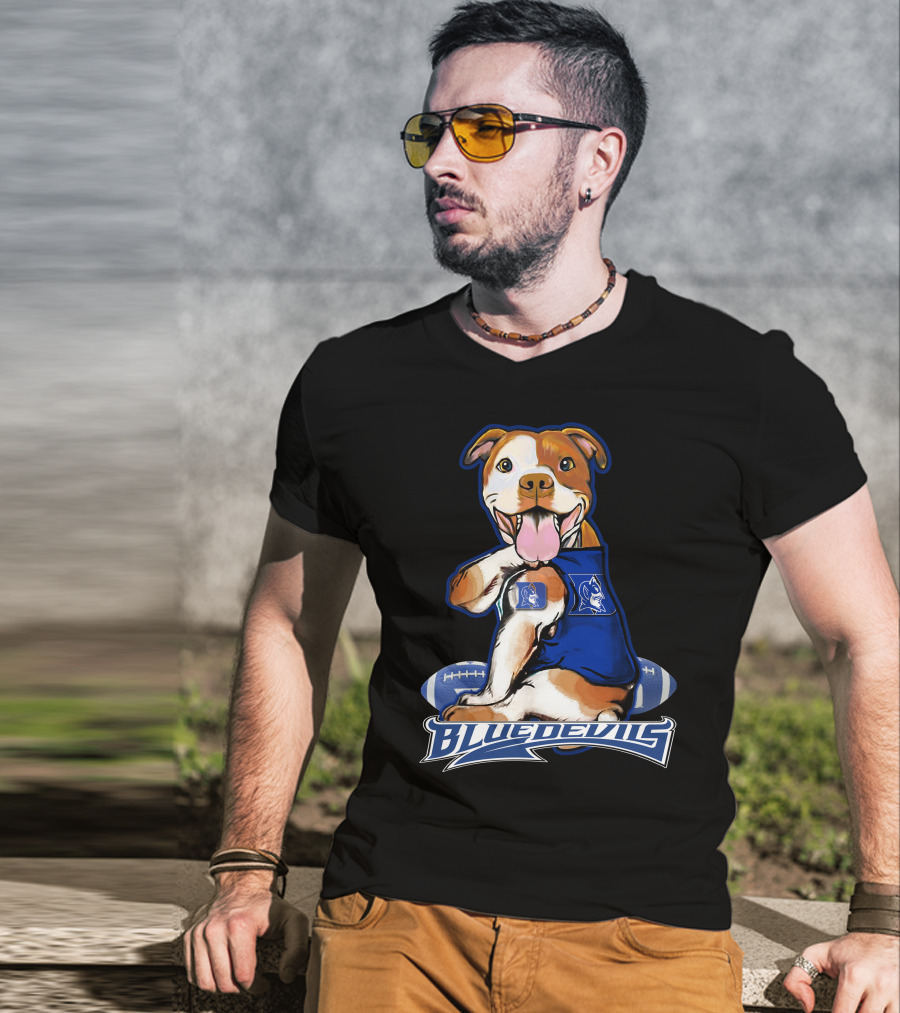 Pittbull Blue Devils Football Mascot T-Shirt