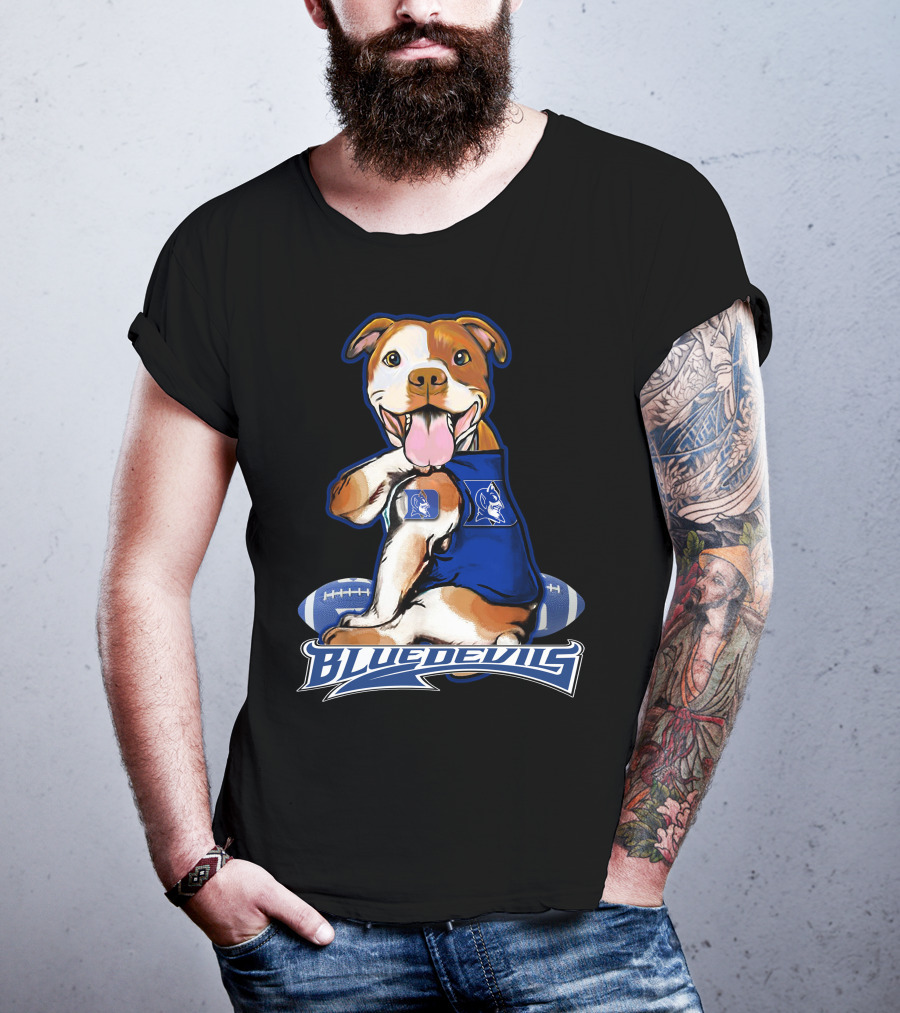 Pittbull Blue Devils Football Mascot T-Shirt