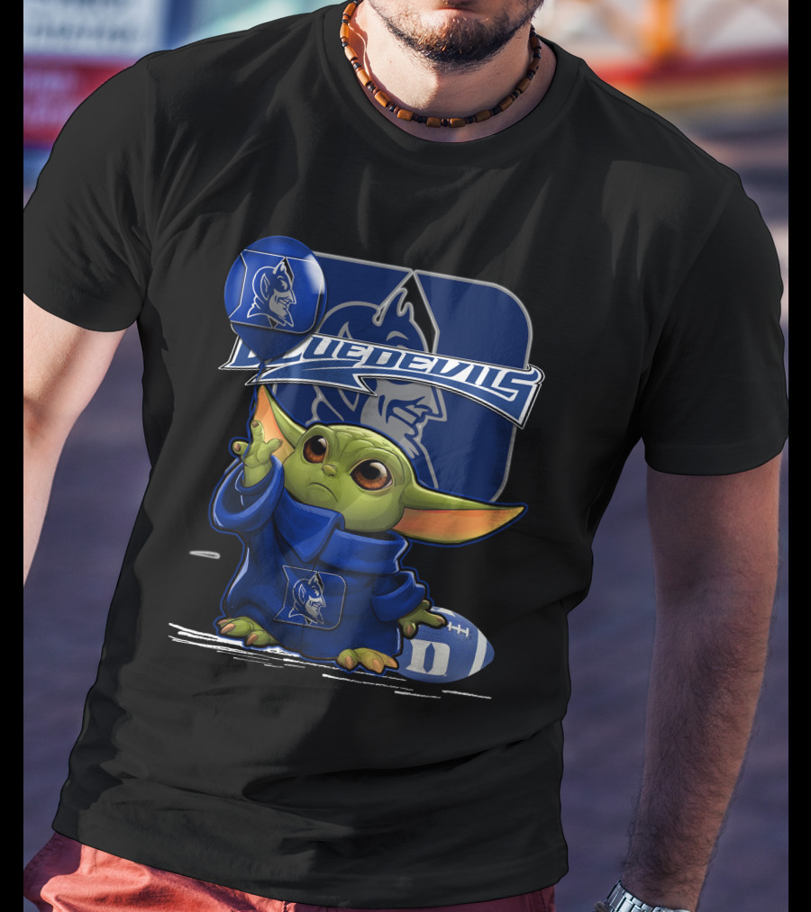 Yoda Blue Devils Football Balloon T-Shirt