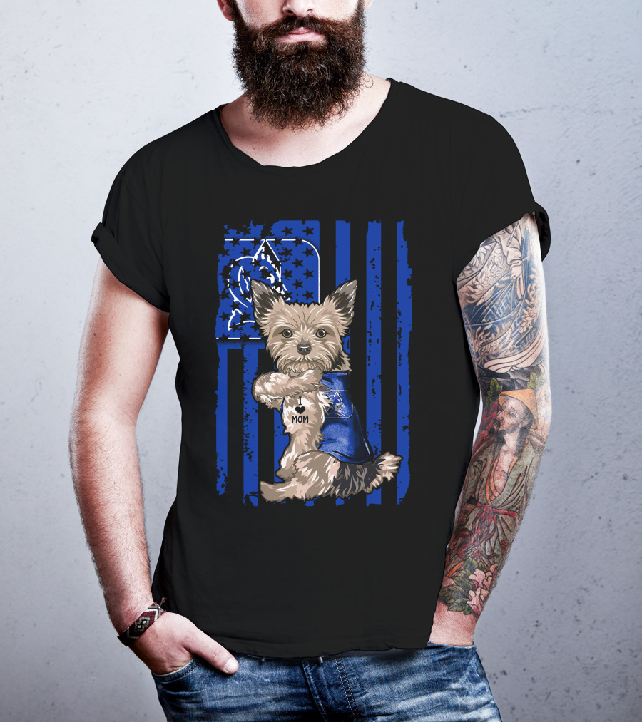 Yorkshire Terrier I Love Mom Duke Blue Devils T-Shirt