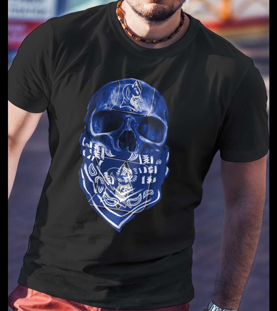 Skull Bandana Duke Blue Devils T-Shirt