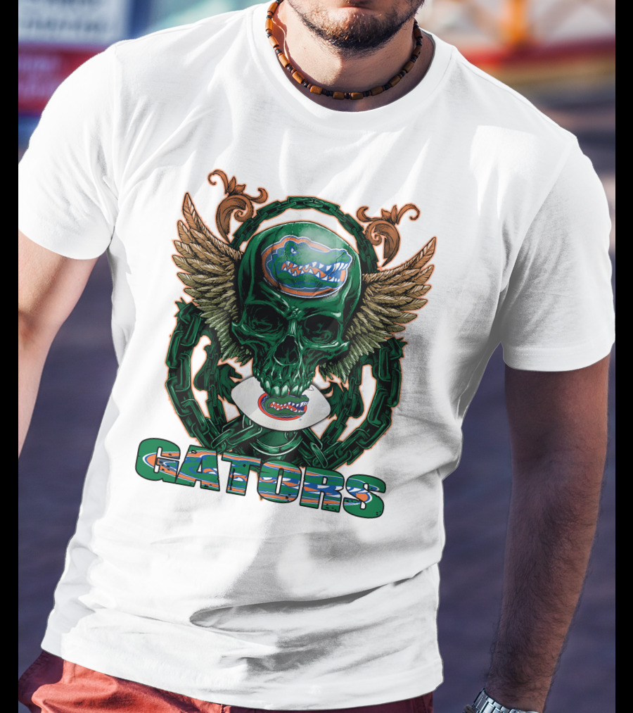 Gators Skullfb Winged Emblem Florida Gators T-Shirt