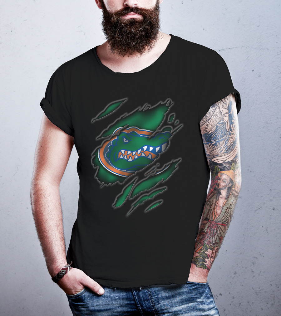 Torn Florida Gators Alligator Claw Marks T-Shirt