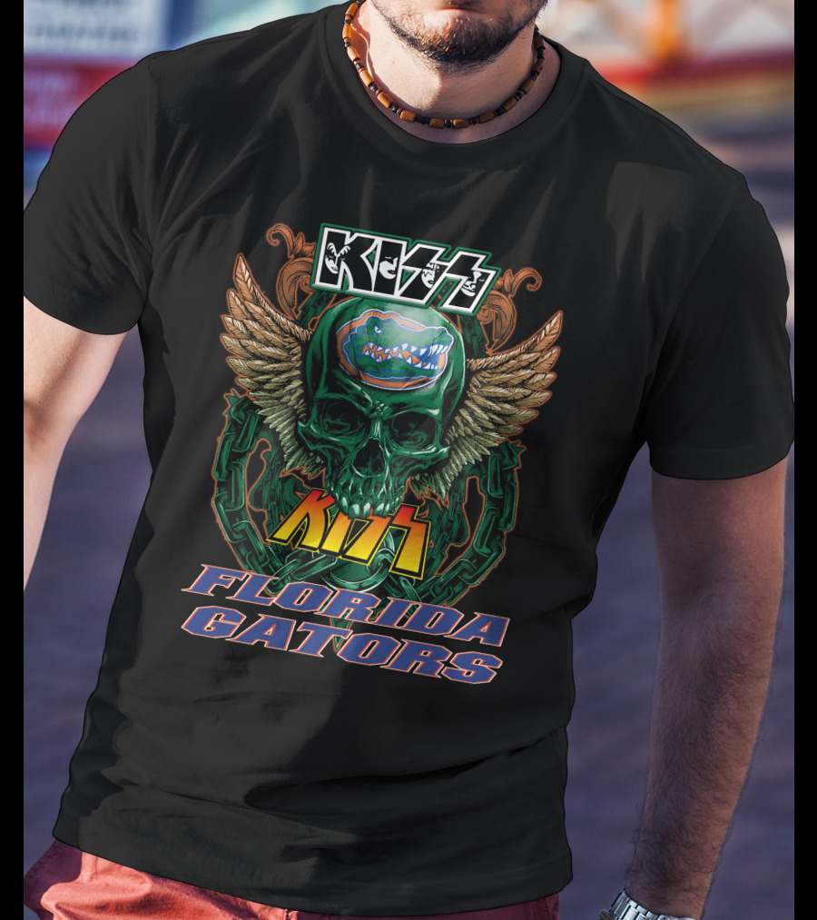 Kiss Florida Gators Skull Winged T-Shirt