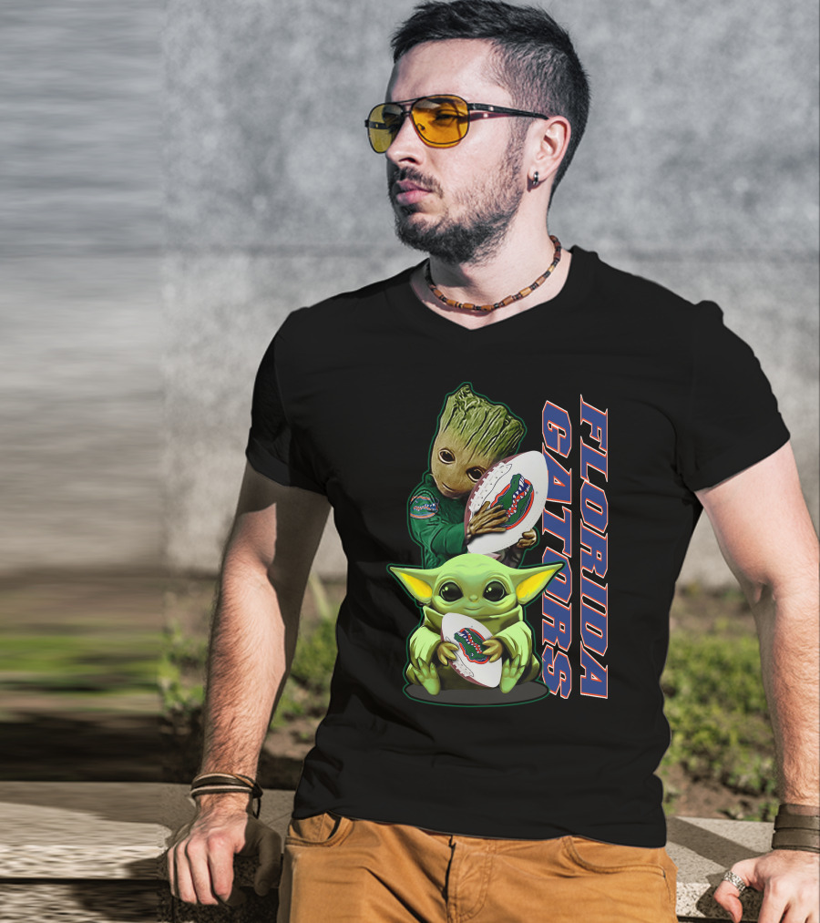 Florida Gators Grzd Yoda Groot Football T-Shirt