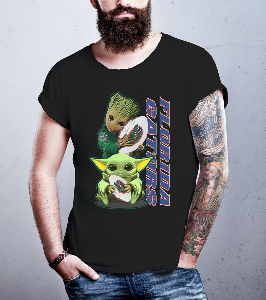 Florida Gators Grzd Yoda Groot Football T-Shirt
