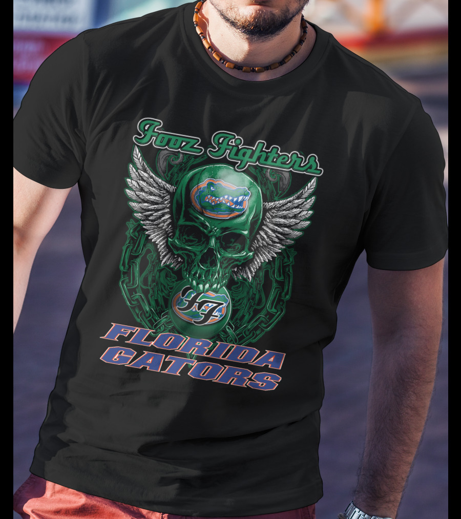 Foo Fighters Florida Gators Skull Wings T-Shirt