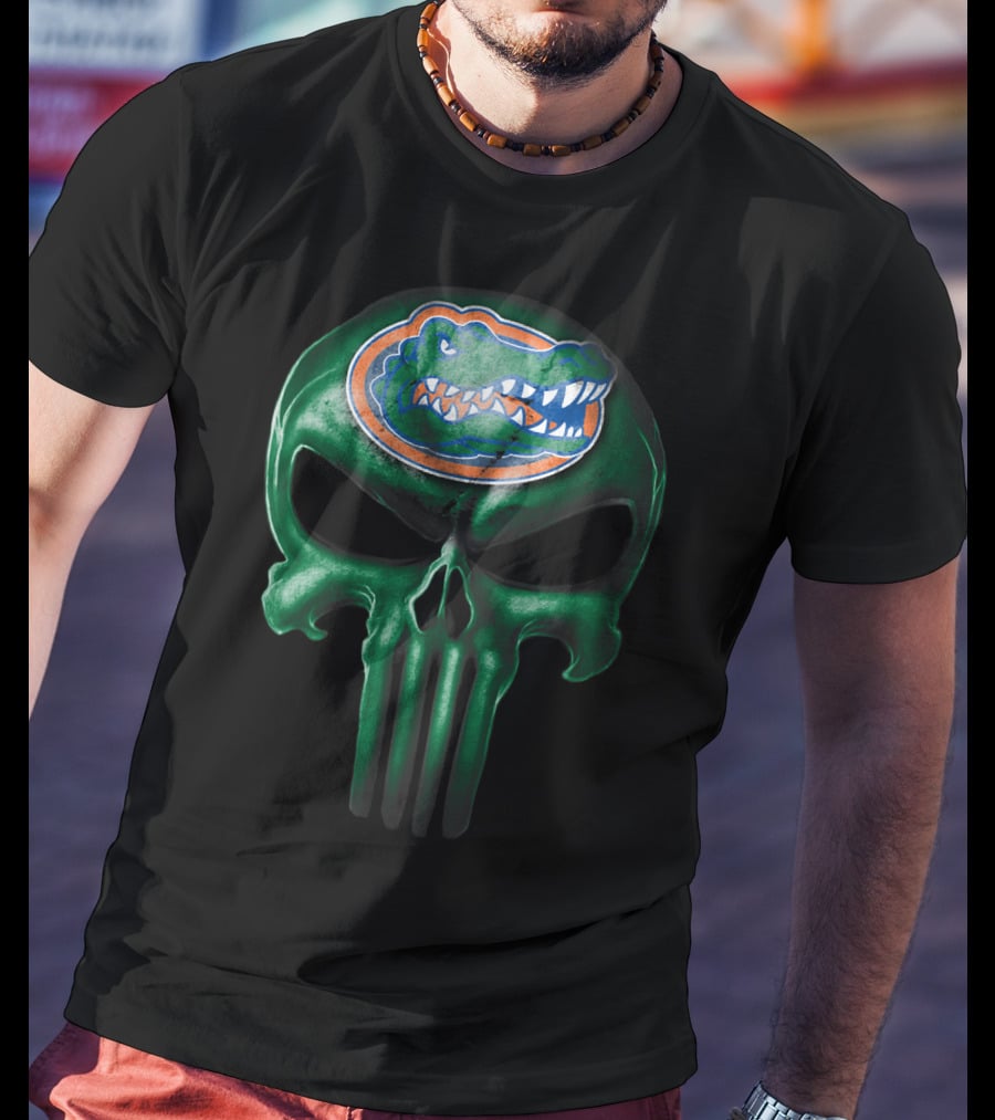 Florida Gators Skull Logo Hybrid T-Shirt