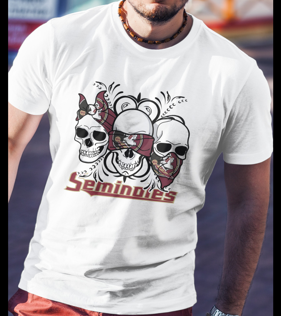 Seminoles 3 Skull Florida State T-Shirt
