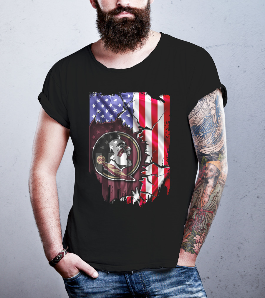 Florida State Seminoles American Flag Elements T-Shirt