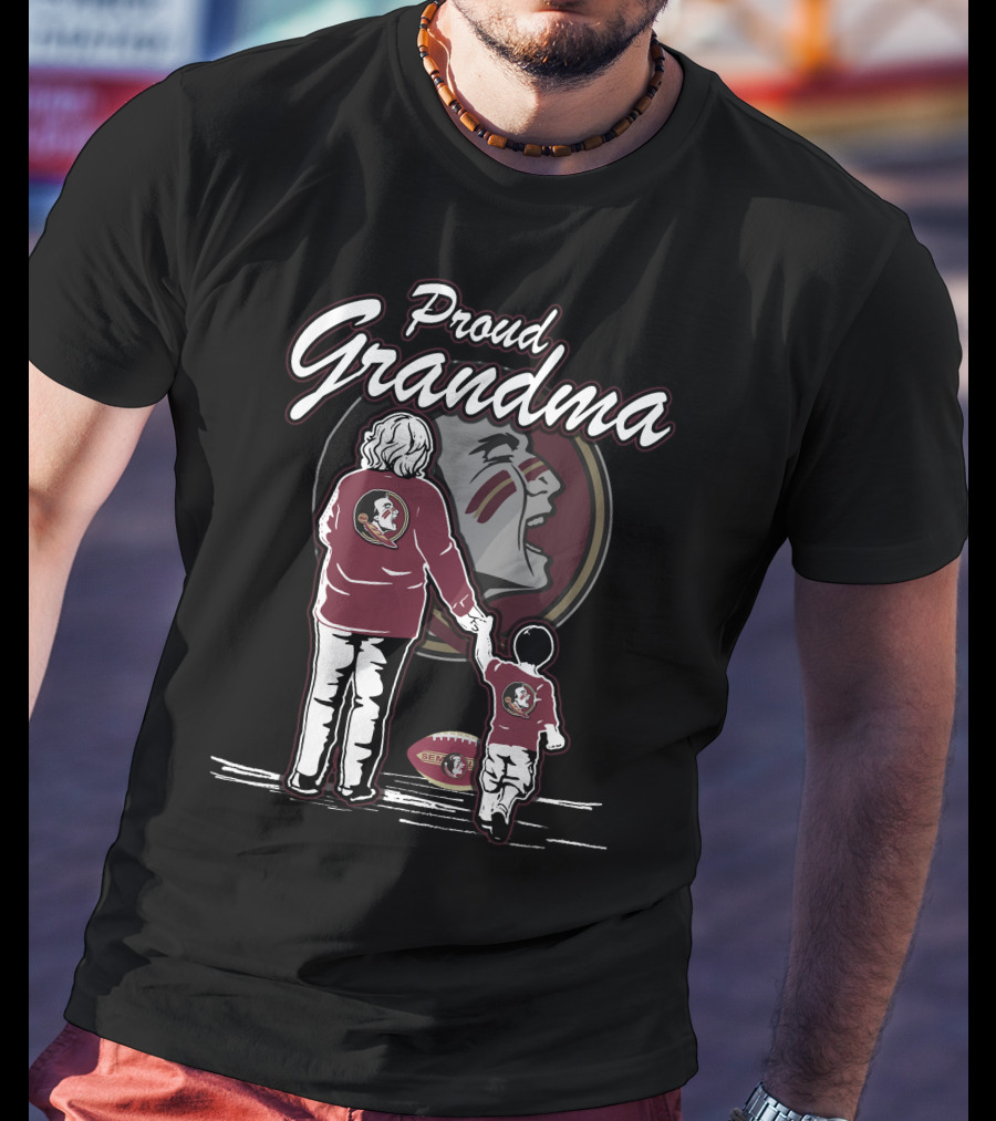Proud Grandma Florida State Seminoles Fan Football Family Moment T-Shirt