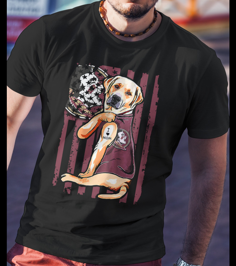 I Love Mom Labrador Retriever Florida State Seminoles T-Shirt