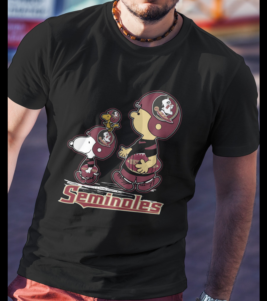 Seminoles Snpfootball Florida State Peanuts Characters Football T-Shirt